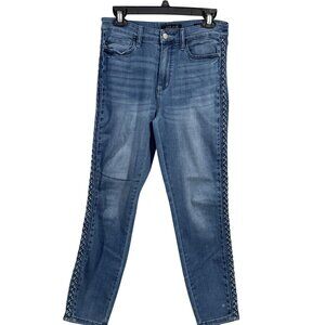 Judy Blue Jeans Relaxed Fit Side‎ Braid Detail Jeans Size 9 / 29